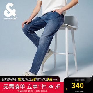 杰克·琼斯（JACK&JONES）男装牛仔裤男弹力休闲男裤百搭修身小脚牛仔裤子品牌夏季衣服 E39中蓝牛仔 180/86A/LRW