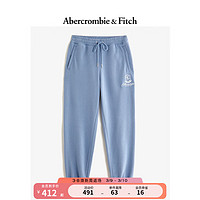 Abercrombie & Fitch 女装 24春夏美式休闲毛圈布高腰运动卫裤 356750-1 蓝色 L (165/84A)