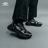 茵宝（Umbro）umbro茵宝纪元鞋R909男鞋运动鞋复古休闲鞋时尚厚底女鞋 黑色/银色 35.5