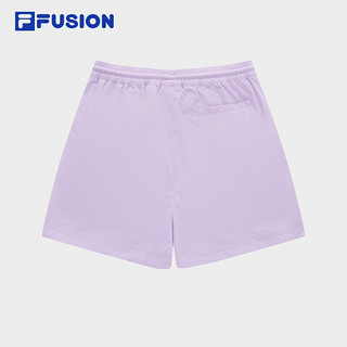 FILA FUSION斐乐潮牌梭织短裤女2024夏季时尚休闲宽松五分裤 云裳紫-VT 185/86A/XXXXL