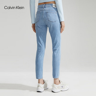 Calvin Klein Jeans24春季女士经典贴章休闲合体水洗微弹牛仔裤J223371 1AA-牛仔浅蓝 29