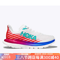 HOKA ONE ONE女鞋运动鞋Mach5撞色低帮缓冲跑鞋舒适休闲1127894 WHITE/FLAME 9