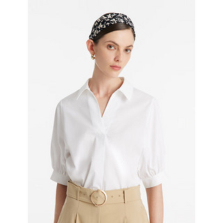 歌莉娅   法式宽松造型感衬衫（配送丝巾）  1C3C3D050 03W本白（预计3月25日发货） XS（预计3月25日发货）