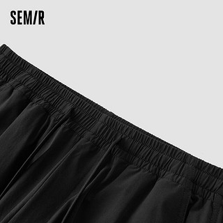 森马（Semir）休闲裤男2024夏季宽松直筒工装裤凉感吸湿速干 黑色90001 165/70A/S