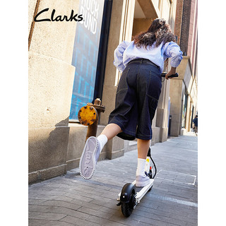 Clarks其乐街头系列女鞋24休闲小白鞋白色板鞋饼干鞋单鞋女 紫色 261764384（羊皮革） 39