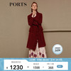 PORTS宝姿年秋冬新品女装长袖中长大衣SN9C001JFQ039 彼岸红