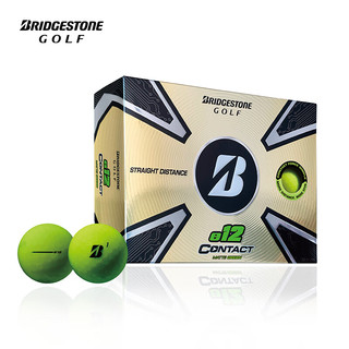 普利司通（Bridgestone）高尔夫球e12 CONTACT系列高尔夫三层球日本制造【直线距离款】 三层球 哑光红色 整箱12盒