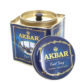AKBAR 阿客巴 阿卡巴 经典伯爵红茶 进口茶叶（调味茶）烘培奶茶散茶250g*1罐