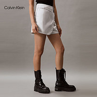 Calvin Klein Jeans24春夏女士时尚翻折腰边通勤休闲运动短裤J223326 PC8-银河灰 27