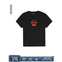 GUESS24年春季男士美式百搭纯色数字字母短袖T恤-M4PI82K2Q40 JBLK-黑色 L