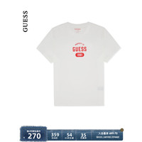 GUESS24年春季男士美式百搭纯色数字字母短袖T恤-M4PI82K2Q40 F7IM-白色 2XL