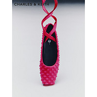 CHARLES&KEITH X Chet Lo系列绑带芭蕾舞鞋CK1-71720063 Fuchsia紫红色 37