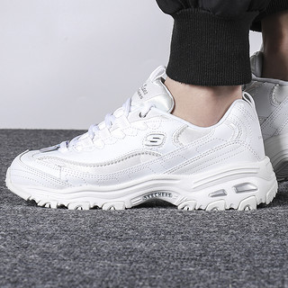 斯凯奇（SKECHERS）女鞋 2024春季运动鞋子户外舒适D'LITES 1.0耐磨透气绑带休闲鞋 149463-WHT 37.5