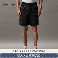 Calvin Klein Jeans24春夏男士休闲通勤经典贴章松紧腰直筒短裤J325143 BEH-太空黑 S