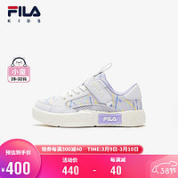 FILA 斐乐 儿童童鞋休闲鞋2024夏季小童男女童魔术贴经典板鞋潮