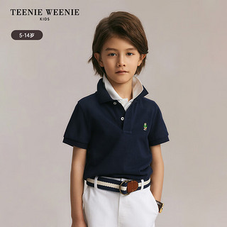 Teenie Weenie Kids小熊童装24春夏男童短袖纯棉翻领POLO衫 猎人绿 150cm