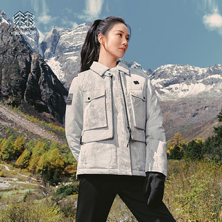 KOLON SPORT可隆50周年户外一衣多穿极地系列鹅绒服 浅灰色LG 160/S