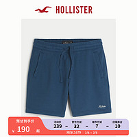 HOLLISTER24春夏Logo款舒适毛圈布抽绳休闲短裤男 356552-1 海军蓝色 XS (170/70A)