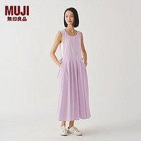 无印良品（MUJI） IDEE 女式 平纹 连体裙 女装连衣裙裙子春季早春 无袖可叠穿 浅紫色 M 155/80A