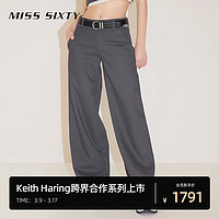 MISS SIXTY x Keith Haring 跨界合作系列2024春季直筒西装裤 深灰 XS