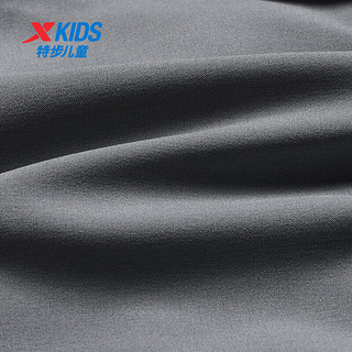 特步（XTEP）儿童童装男女童大童舒适透气运动速干七分裤 石纹灰 175cm