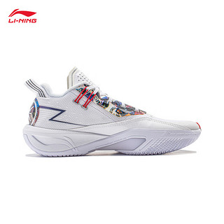 LI-NING 李宁 裂变9丨篮球鞋男24减震beng轻弹稳定专业场地运动鞋ABPU003 标准白-4 40