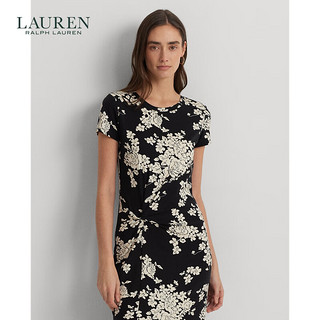 LAUREN RALPH LAUREN 拉夫劳伦 女装 24年春花卉图案正面扭结迷笛连衣裙RL61925 001-多色 L