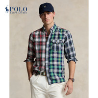 Polo Ralph Lauren 拉夫劳伦 男装 24春经典版格纹亚麻趣味衬衫RL18101 999-多色