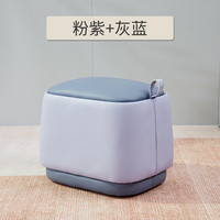 比尔迪(BIERDI)凳子家用小凳子现代简约沙发凳客厅皮凳子坐墩茶几矮凳门口换鞋凳 粉紫色