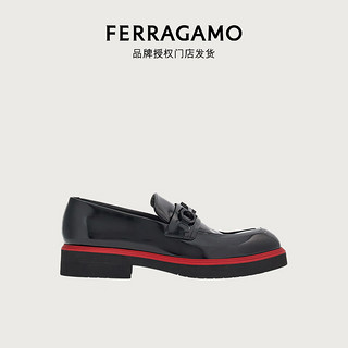 菲拉格慕（Ferragamo）【】男士黑色莫卡辛鞋 0766244_M  _ 85