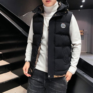 AFILMBY马甲男冬季外套加厚保暖休闲坎肩无袖衫羽绒服秋冬季潮流 红色 XXL(135-150斤)