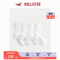 HOLLISTER24春夏4双装Logo款水手袜长筒袜 男 356662-1 白色 ONE SIZE