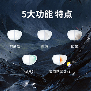 essilor 依视路 钻晶A4系列1.60防蓝光镜片+多款钛架可选