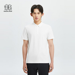 KOLON SPORT 可隆SECO速干防晒短袖抗菌POLO衫 象牙白IV 185/2XL