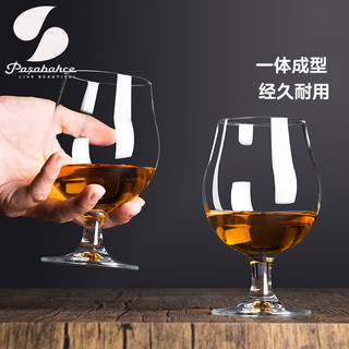 帕莎帕琦无铅玻璃杯啤酒杯威士忌杯红酒杯洋酒杯白兰地杯大肚杯干邑杯 纯白-2只 460ml 2只