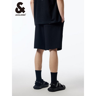 杰克·琼斯（JACK&JONES）夏季立体字母刺绣菠萝纹肌理面料休闲短裤男22429F033 E41黑色 180/84A/LR