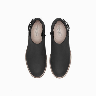 Clarks 其乐 复古英伦风方跟女短靴 261458924A  35.5-36码