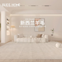 布迪思 BUDISI新西兰羊毛地毯侘寂风客厅卧室茶几简约轻奢高级感大宅别墅标配 德拉伦塔09 340*330CM