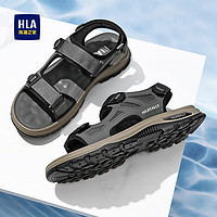 HLA 海澜之家 凉鞋男士时尚休闲凉鞋耐磨舒适沙滩鞋HAALXM2DBG088 灰色42