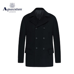 Aquascutum 雅格狮丹 冬男士羊毛商务休闲西服外套大衣Q4801EI06A 黑色/99 S