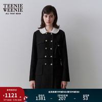 Teenie Weenie小熊简约外套女2024春季新款女外套 黑色 1