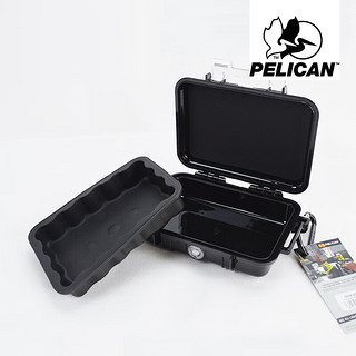 派力肯（PELICAN） 1020户外防水收纳盒播放器防护盒微小型相机盒小型耳机盒潜水盒微单相机包 黑色透明