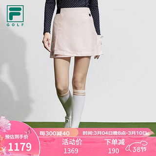 斐乐（FILA）女士梭织裙2024春季高尔夫运动基础半身裙短裙 甜美粉-LP 175/74A/XL