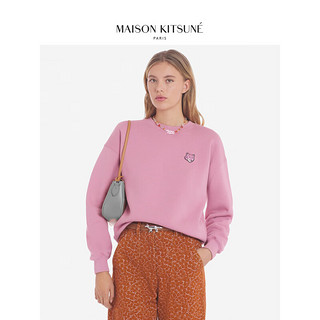 Maison Kitsune 女款 SS24春夏大胆玩色狐狸圆领套头卫衣 P625【粉色】 L