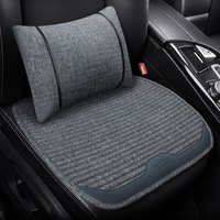 车优友 汽车坐垫 四季通用布艺座垫 舒适荞麦壳透气坐垫 【时尚灰】前座1片+腰靠1个 哈弗H6博越宝骏510长安CS35逍客