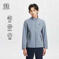 KOLON SPORT可隆男子户外防风防泼水立领软壳夹克外套 浅蓝色LB 180/XL