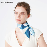 玛丽亚.古琦(玛丽亚古琦 MARJA KURKI)丝巾真丝小方巾女礼盒装 桑蚕丝方巾领巾丝绸 灰绿色