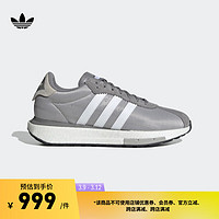 adidas COUNTRY XLG BOOST经典复古跑鞋男女阿迪达斯三叶草 灰/白 38(235mm)