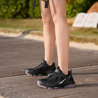探路者（TOREAD）男女徒步鞋2024年春夏低帮鞋户外专业登山运动鞋防滑登山鞋 黑色粉色-女款-TFAACM82713 36