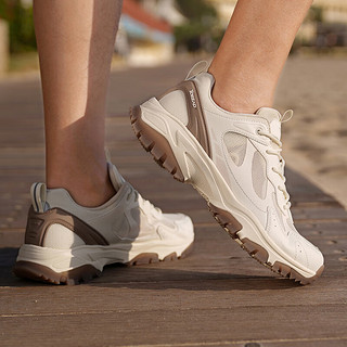 探路者（TOREAD）男女徒步鞋2024年春夏低帮鞋户外专业登山运动鞋防滑登山鞋 米色棕色-男款-TFAACM81713 41